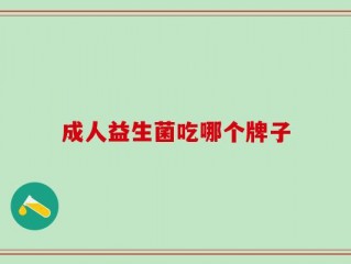 成人益生菌吃哪个牌子