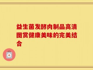 益生菌发酵肉制品高清图赏健康美味的完美结合