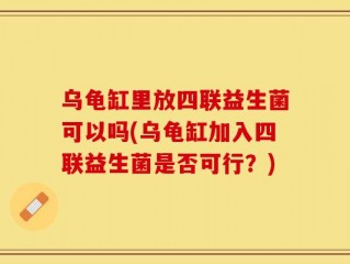 乌龟缸里放四联益生菌可以吗(乌龟缸加入四联益生菌是否可行？)