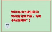奶辨可以吃益生菌吗(奶辨富含益生菌，有助于肠道健康？)