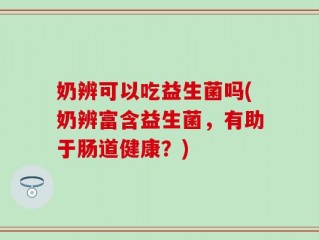 奶辨可以吃益生菌吗(奶辨富含益生菌，有助于肠道健康？)