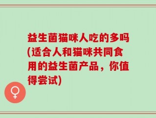 益生菌猫咪人吃的多吗(适合人和猫咪共同食用的益生菌产品，你值得尝试)