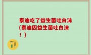 泰迪吃了益生菌吐白沫(泰迪因益生菌吐白沫！)