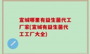宣城哪里有益生菌代工厂家(宣城有益生菌代工工厂大全)