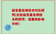 益生菌包埋技术对比研究(比较益生菌包埋技术的研究：结果和影响分析)