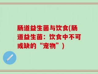 肠道益生菌与饮食(肠道益生菌：饮食中不可或缺的“宠物”)