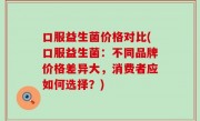 口服益生菌价格对比(口服益生菌：不同品牌价格差异大，消费者应如何选择？)