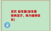 泥巴 益生菌(益生菌拯救泥泞，助力植物生长)