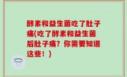酵素和益生菌吃了肚子痛(吃了酵素和益生菌后肚子痛？你需要知道这些！)