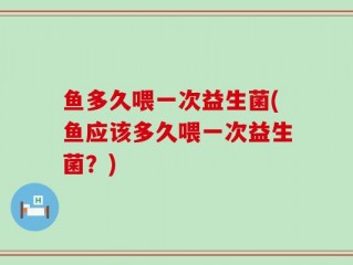 鱼多久喂一次益生菌(鱼应该多久喂一次益生菌？)