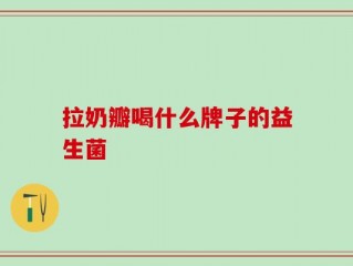 拉奶瓣喝什么牌子的益生菌