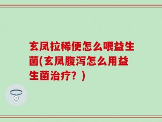 玄凤拉稀便怎么喂益生菌(玄凤腹泻怎么用益生菌治疗？)