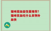 猫咪尿血益生菌推荐？猫咪贫血吃什么食物补血快