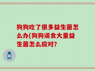 狗狗吃了很多益生菌怎么办(狗狗误食大量益生菌怎么应对？