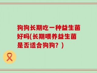 狗狗长期吃一种益生菌好吗(长期喂养益生菌是否适合狗狗？)