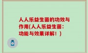 人人乐益生菌的功效与作用(人人乐益生菌：功能与效果详解！)