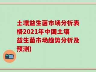 土壤益生菌市场分析表格2021年中国土壤益生菌市场趋势分析及预测)