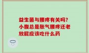 益生菌与腰疼有关吗？小腹总是胀气腰疼还老放屁应该吃什么药
