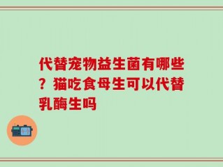 代替宠物益生菌有哪些？猫吃食母生可以代替乳酶生吗