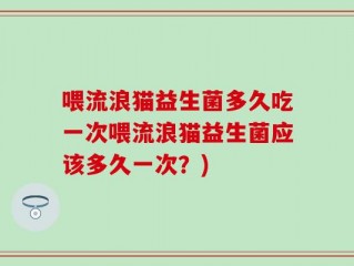 喂流浪猫益生菌多久吃一次喂流浪猫益生菌应该多久一次？)