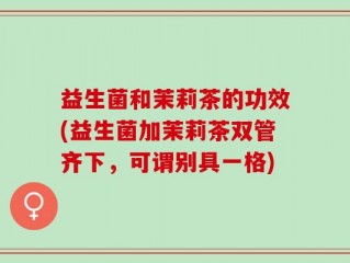 益生菌和茉莉茶的功效(益生菌加茉莉茶双管齐下，可谓别具一格)