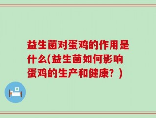 益生菌对蛋鸡的作用是什么(益生菌如何影响蛋鸡的生产和健康？)