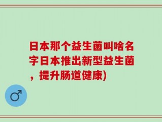 日本那个益生菌叫啥名字日本推出新型益生菌，提升肠道健康)