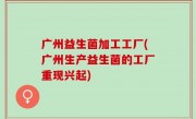 广州益生菌加工工厂(广州生产益生菌的工厂重现兴起)