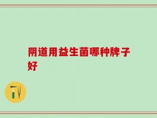 阴道用益生菌哪种牌子好