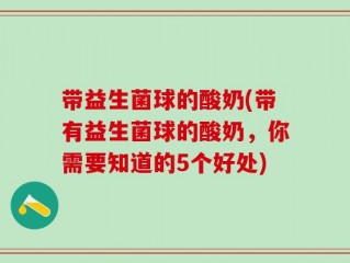 带益生菌球的酸奶(带有益生菌球的酸奶，你需要知道的5个好处)