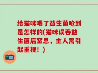 给猫咪喂了益生菌呛到是怎样的(猫咪误吞益生菌后窒息，主人需引起重视！)