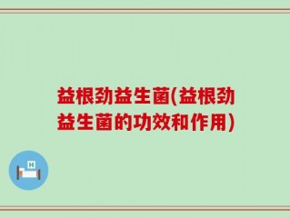 益根劲益生菌(益根劲益生菌的功效和作用)
