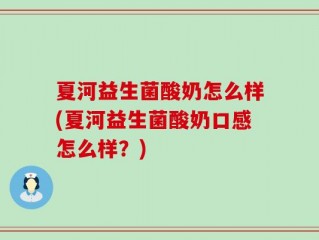 夏河益生菌酸奶怎么样(夏河益生菌酸奶口感怎么样？)