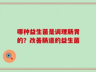 哪种益生菌是调理肠胃的？改善肠道的益生菌