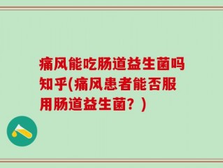 痛风能吃肠道益生菌吗知乎(痛风患者能否服用肠道益生菌？)