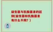 益生菌与乳酸菌素的区别(益生菌和乳酸菌素有什么不同？)