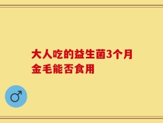 大人吃的益生菌3个月金毛能否食用