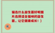 猫选什么益生菌好呢图片选择适合猫咪的益生菌，让它健康成长！)