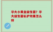 华大小黄盒益生菌？华大益生菌私护效果怎么样