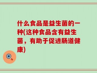 什么食品是益生菌的一种(这种食品含有益生菌，有助于促进肠道健康)