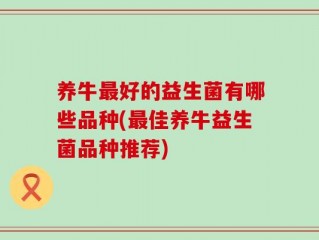 养牛最好的益生菌有哪些品种(最佳养牛益生菌品种推荐)