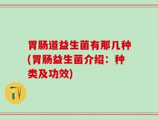 胃肠道益生菌有那几种(胃肠益生菌介绍：种类及功效)