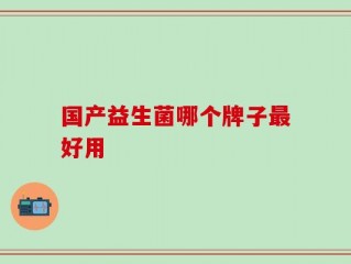 国产益生菌哪个牌子最好用