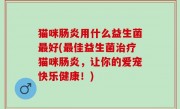 猫咪肠炎用什么益生菌最好(最佳益生菌治疗猫咪肠炎，让你的爱宠快乐健康！)