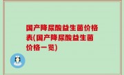 国产降尿酸益生菌价格表(国产降尿酸益生菌价格一览)