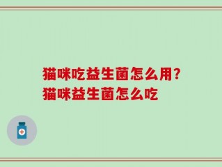 猫咪吃益生菌怎么用？猫咪益生菌怎么吃