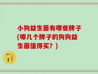 小狗益生菌有哪些牌子(哪几个牌子的狗狗益生菌值得买？)