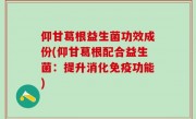 仰甘葛根益生菌功效成份(仰甘葛根配合益生菌：提升消化免疫功能)