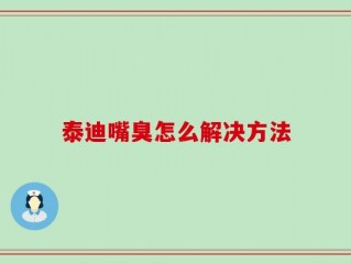 泰迪嘴臭怎么解决方法
