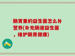 肠胃里的益生菌怎么补营养(补充肠道益生菌，维护肠胃健康)